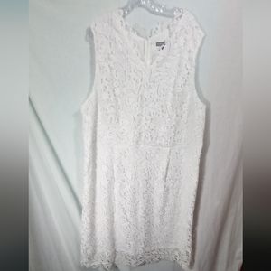 Jessica London White Floral Lace Sleeveless Dress- Size 28W